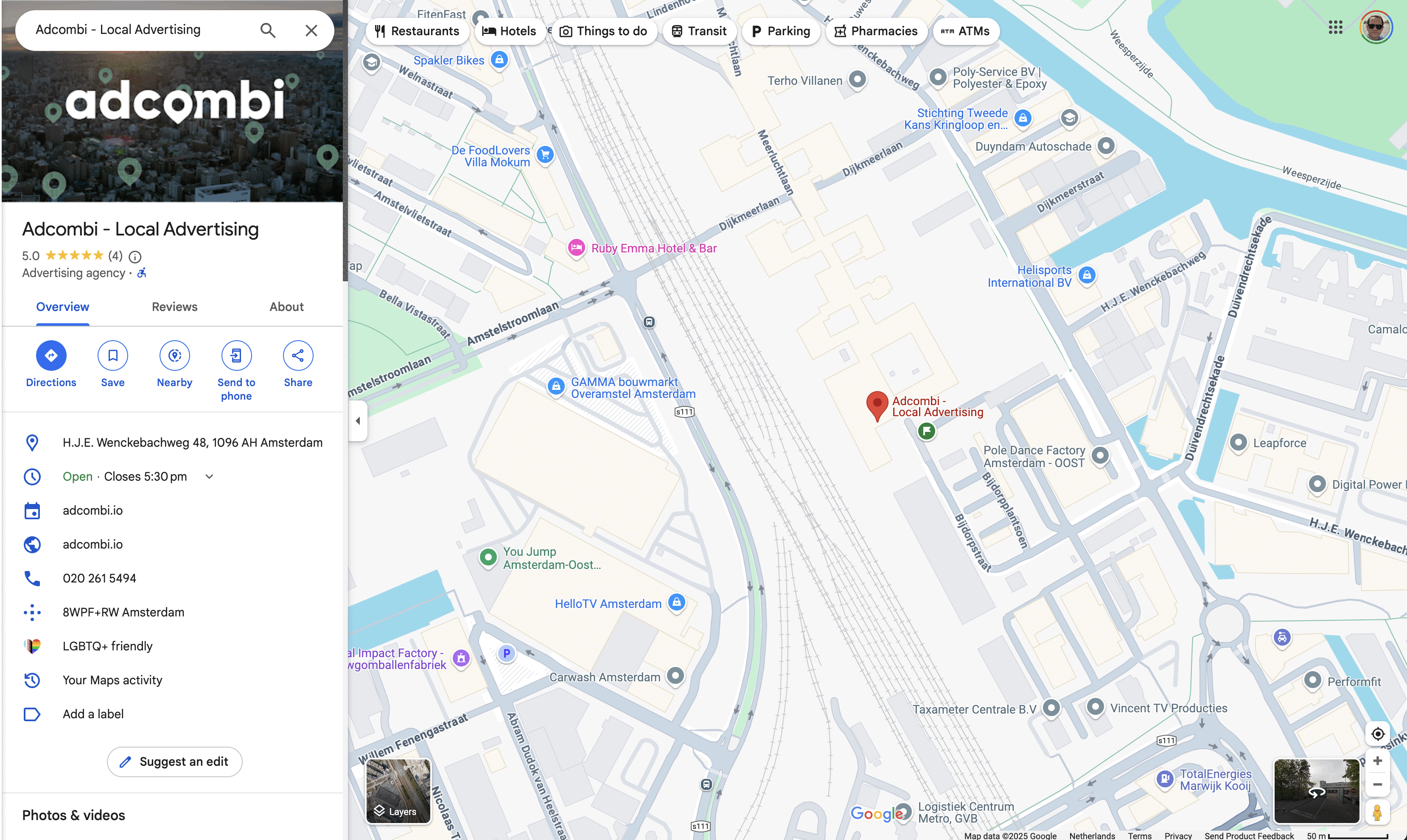 Adcombi locations map