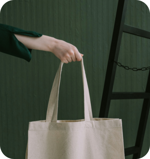 Person holding shopping bag
