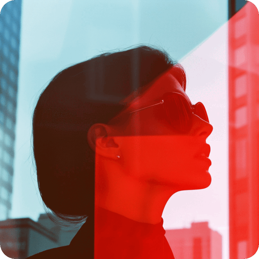 Services promo - woman with glasses